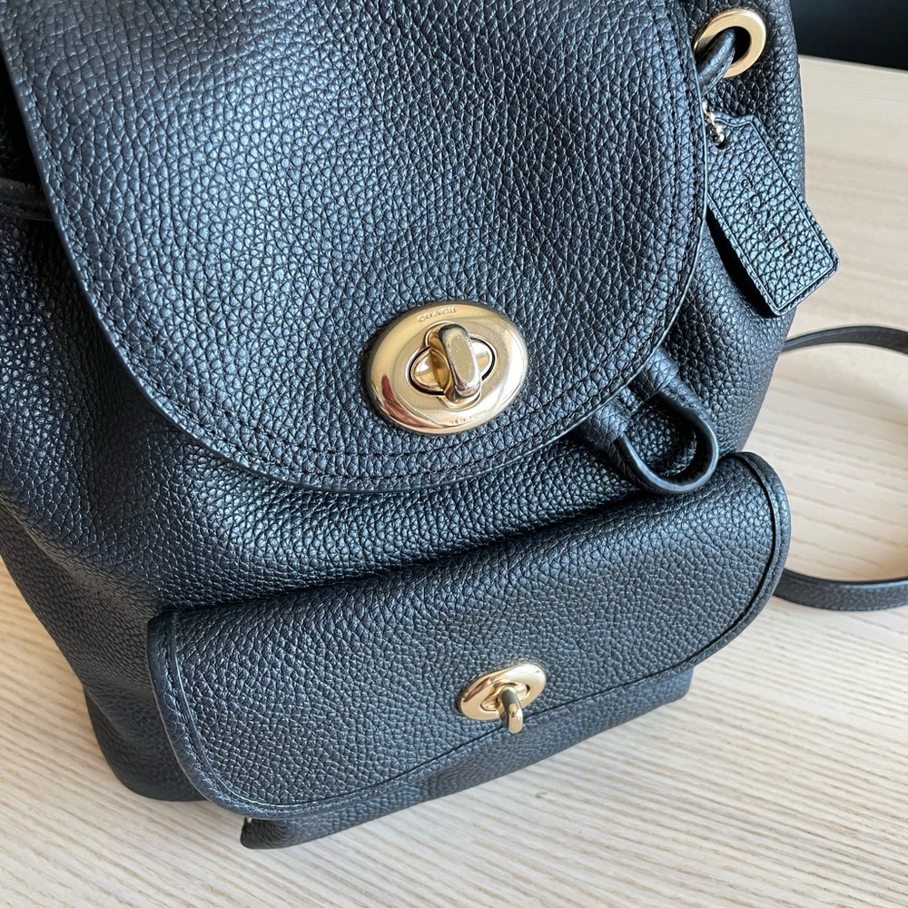 Coach Mini Turnlock Backpack - Picture 8 of 10
